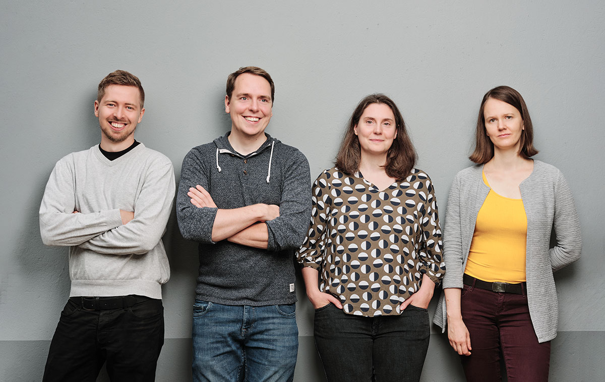 Gruppenbild: Torben, Moritz, Juliane und Elisa